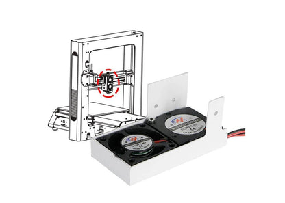 JGMaker A5S 3D 3010 DC 24V Extruderlüfter und Bauteillüfter
